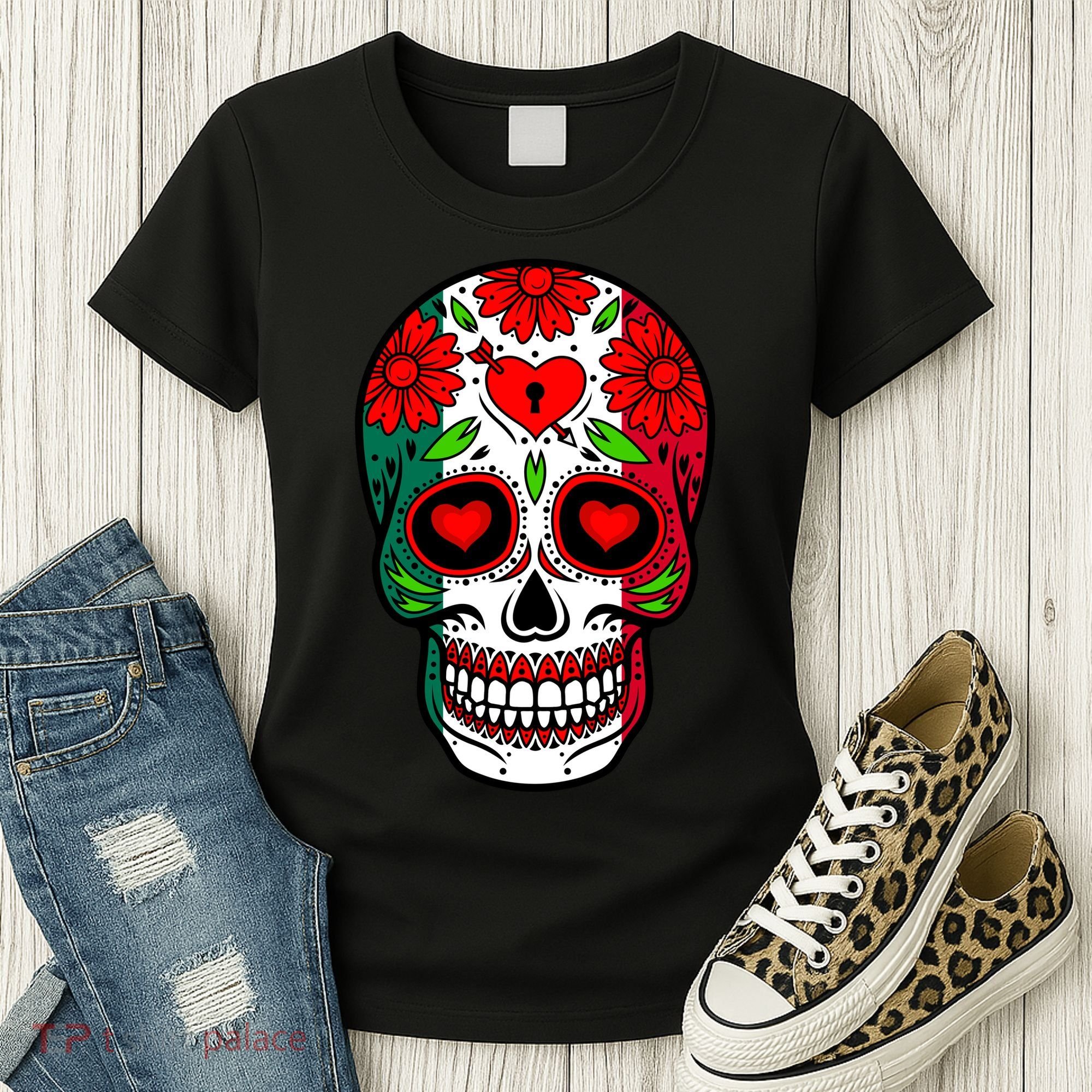 Mexican Sugar Skull Women's T-Shirt