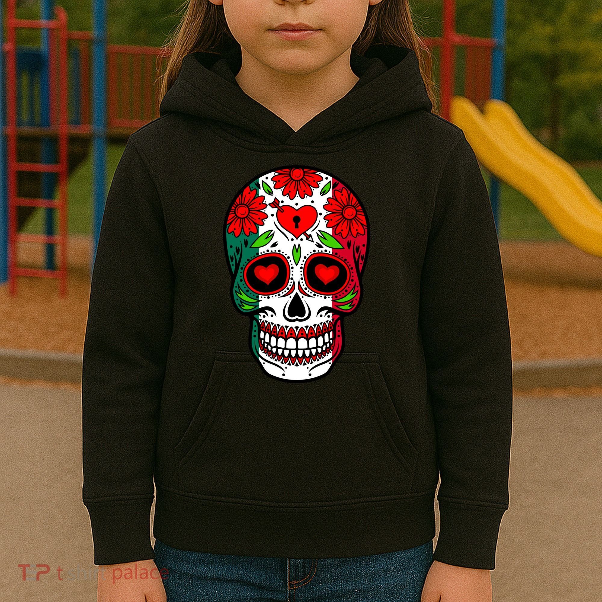 Mexican Sugar Skull Kids Hoodie
