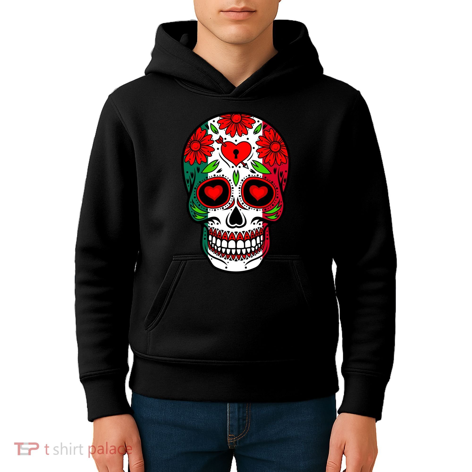 Mexican Sugar Skull Kids Hoodie