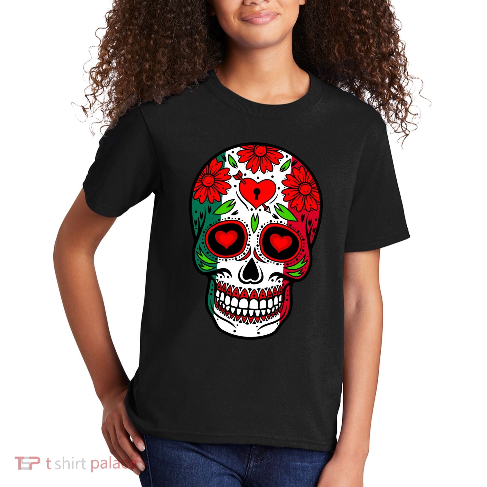 Mexican Sugar Skull Kids T-Shirt