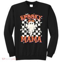 Spooky Mama Mom Cute Ghost Retro Spooky Season Halloween Sweatshirt thumb 0
