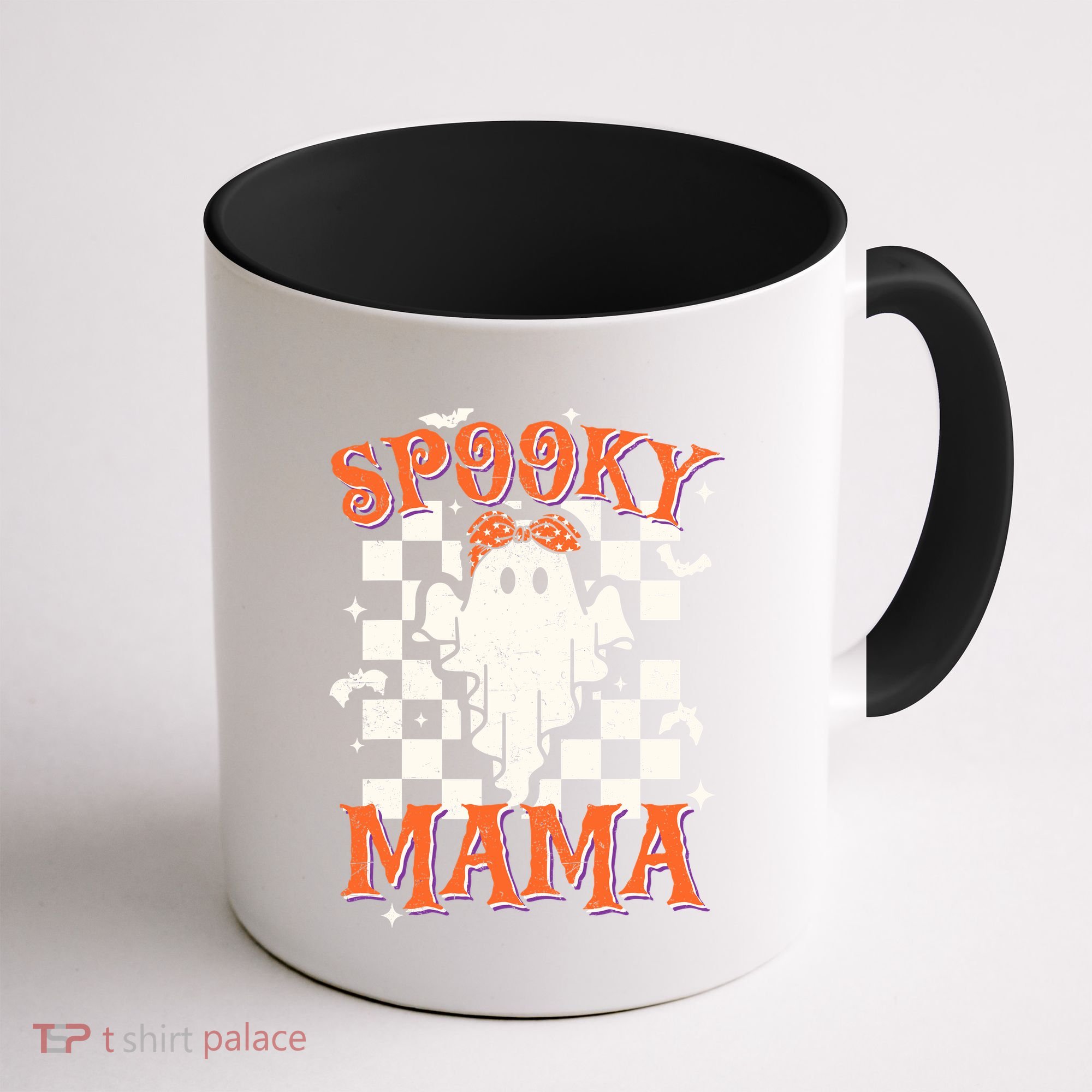 Spooky Mama Mom Cute Ghost Retro Spooky Season Halloween Coffee Mug