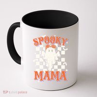 Spooky Mama Mom Cute Ghost Retro Spooky Season Halloween Coffee Mug thumb 0