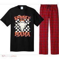 Spooky Mama Mom Cute Ghost Retro Spooky Season Halloween Pajama Set thumb 0