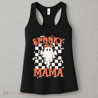 Spooky Mama Mom Cute Ghost Retro Spooky Season Halloween Women's Tank Top thumb 3