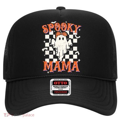 Spooky Mama Mom Cute Ghost Retro Spooky Season Halloween Hat
