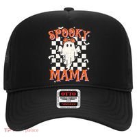 Spooky Mama Mom Cute Ghost Retro Spooky Season Halloween Hat thumb 0