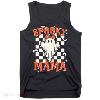 Spooky Mama Mom Cute Ghost Retro Spooky Season Halloween Tank Top