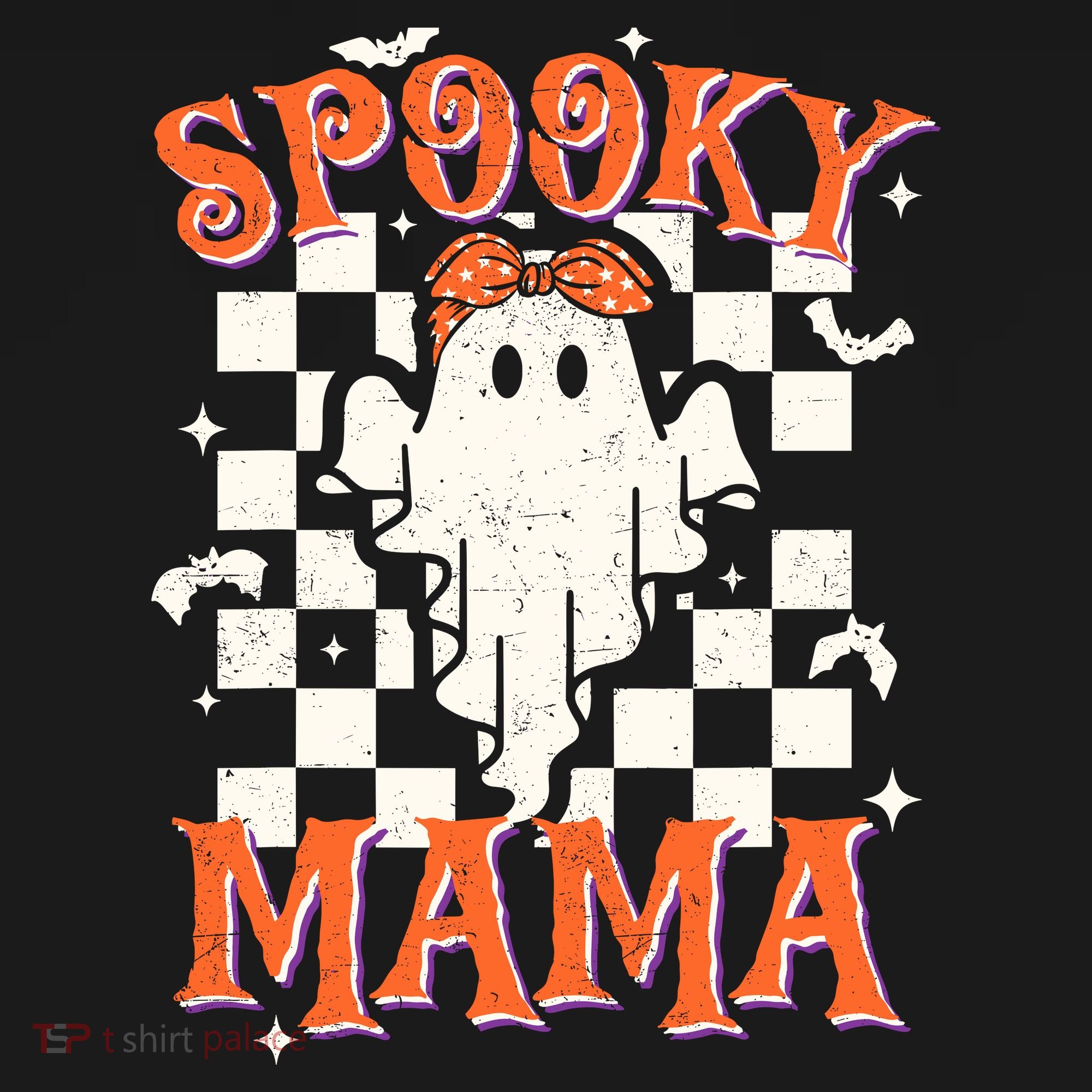 Spooky Mama Mom Cute Ghost Retro Spooky Season Halloween Tank Top