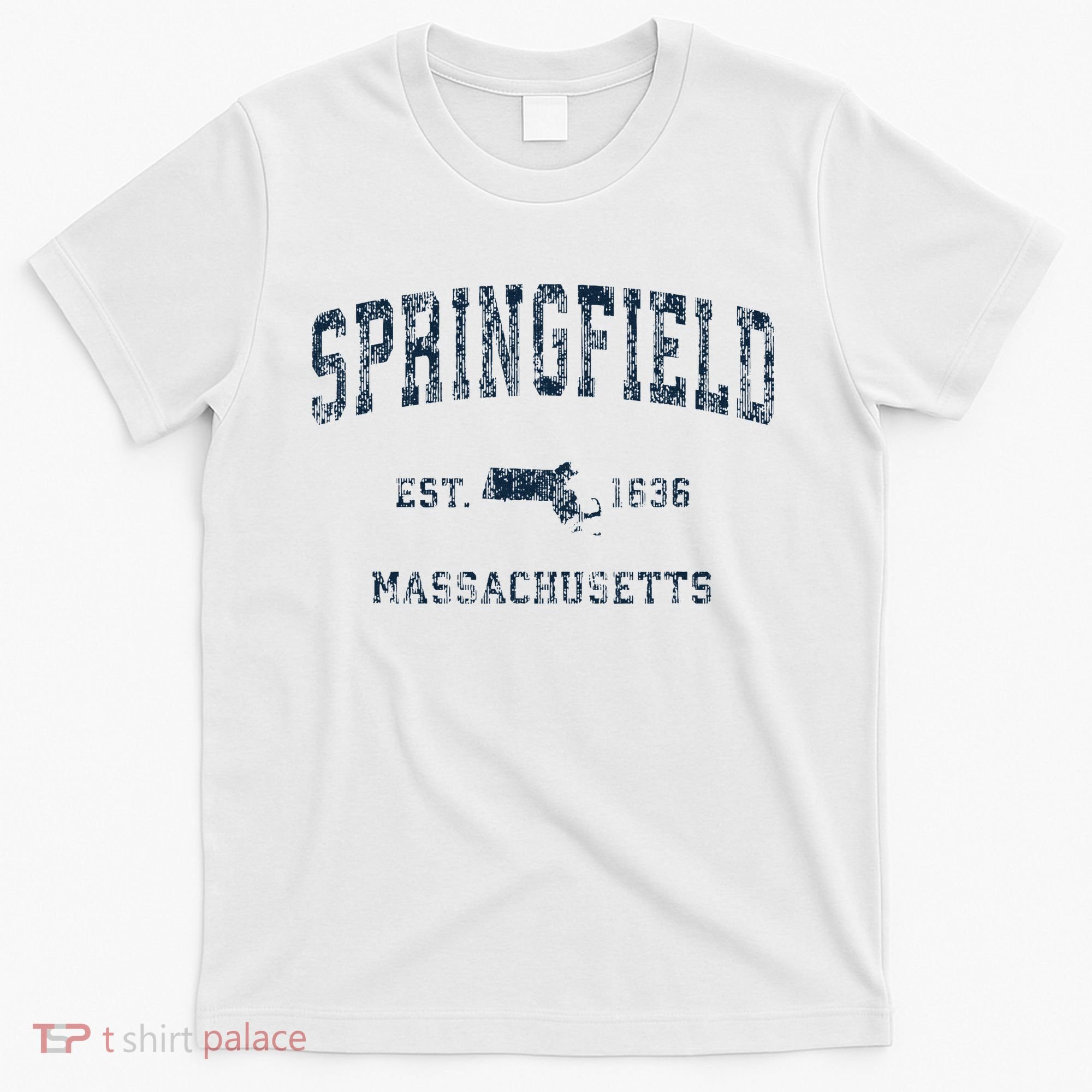 Springfield Massachusetts Ma Vintage Sports Print T-Shirt