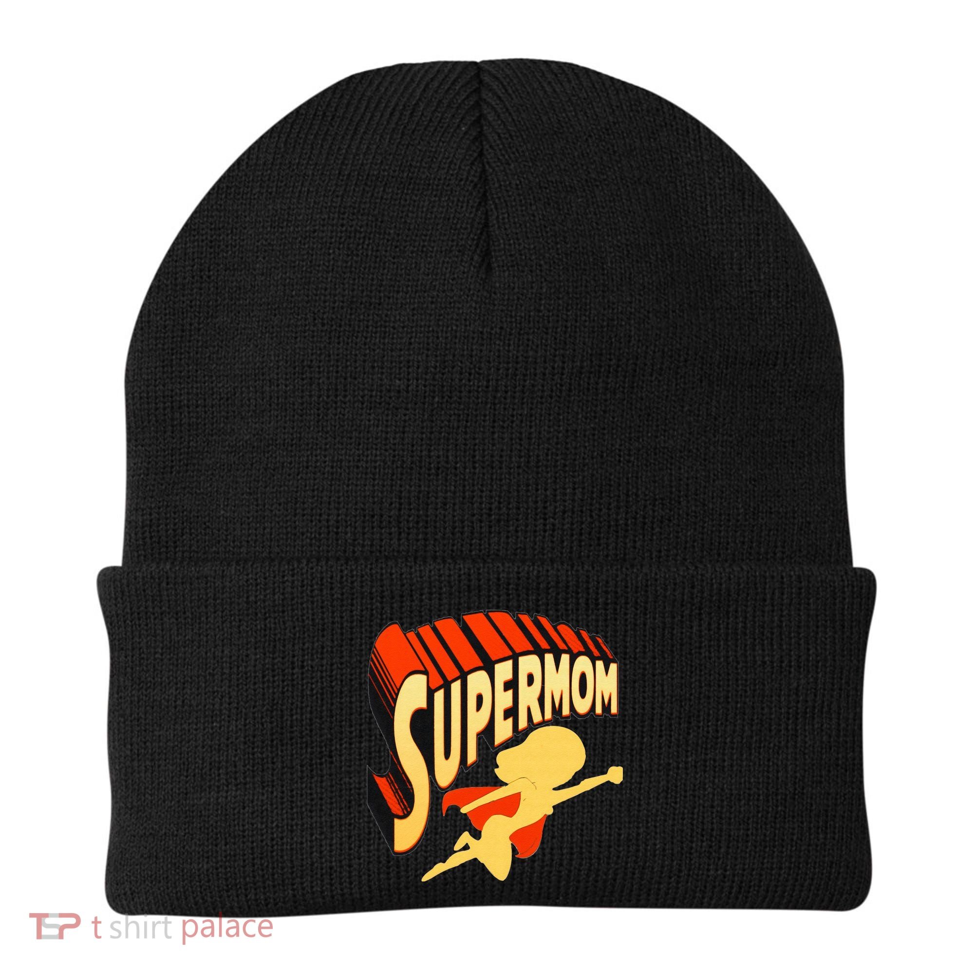 Super Mom Mothers Day & Birthday Gift For Mom Super Hero Beanie