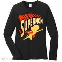 Super Mom Mothers Day & Birthday Gift For Mom Super Hero Women's Long Sleeve Shirt thumb 0