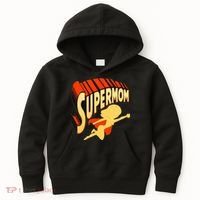 Super Mom Mothers Day & Birthday Gift For Mom Super Hero Kids Hoodie thumb 0