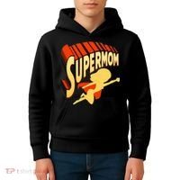 Super Mom Mothers Day & Birthday Gift For Mom Super Hero Kids Hoodie thumb 4