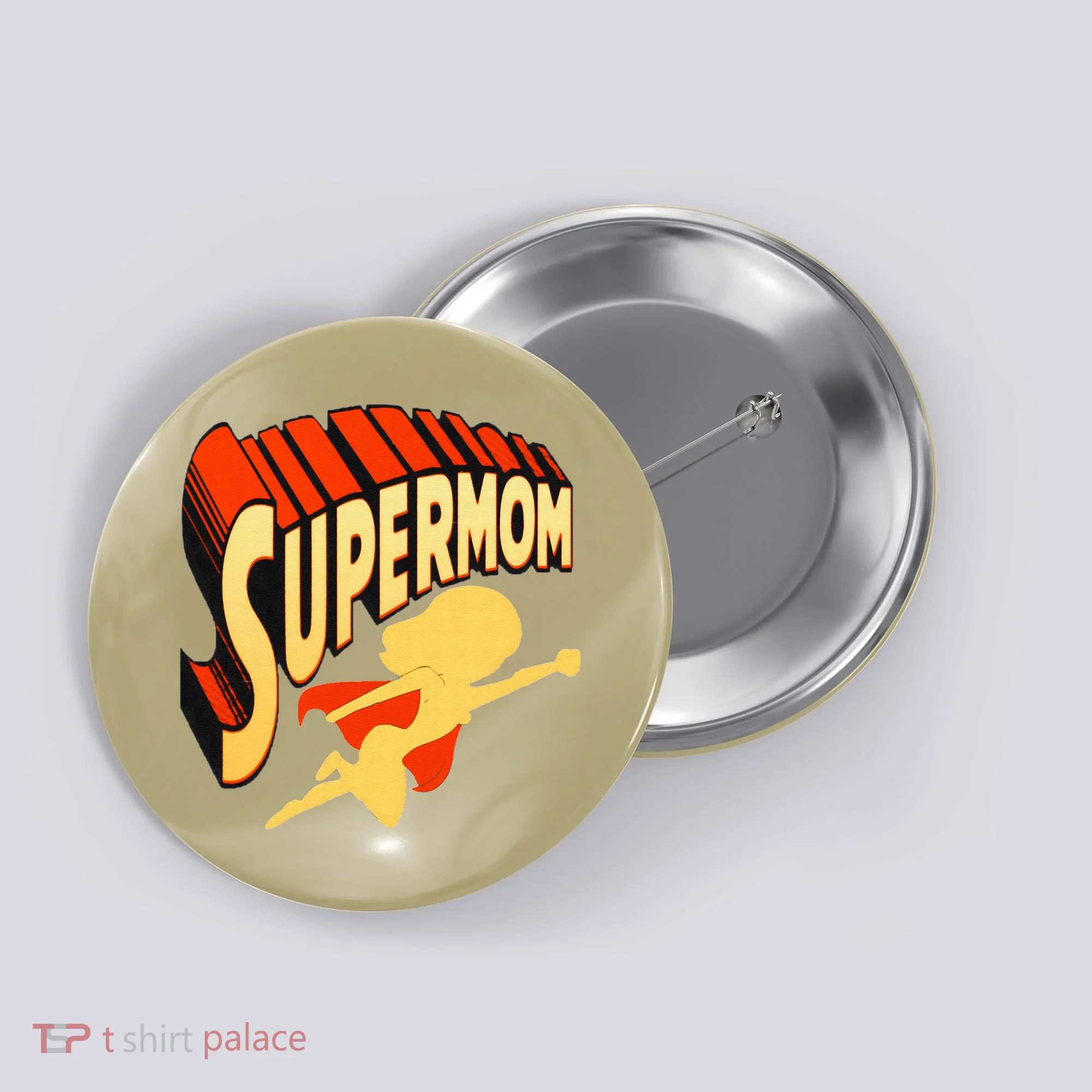 Super Mom Mothers Day & Birthday Gift For Mom Super Hero Button