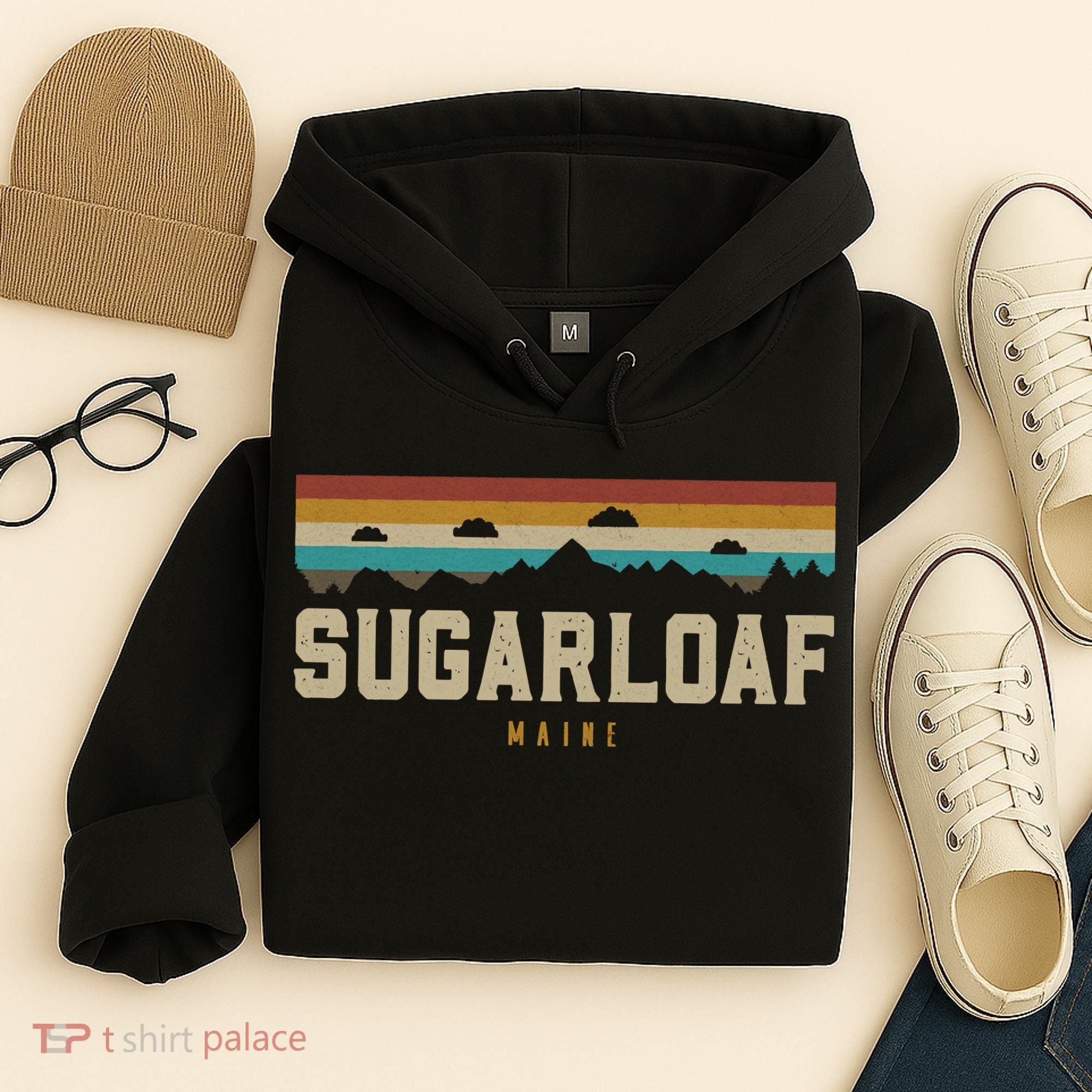 Sugarloaf Mountains Maine Hiking Outdoors Retro Hoodie