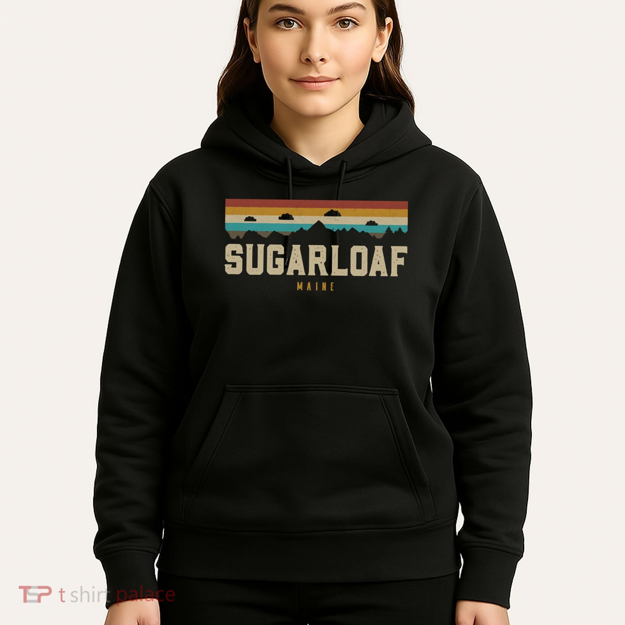Sugarloaf Mountains Maine Hiking Outdoors Retro Hoodie