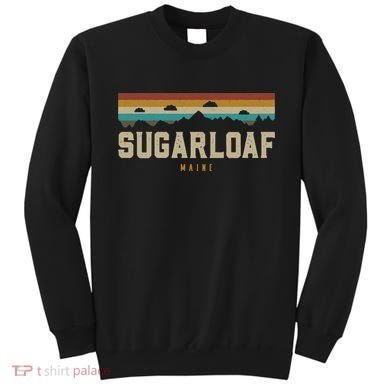 Sugarloaf Mountains Maine Hiking Outdoors Retro Sweatshirt
