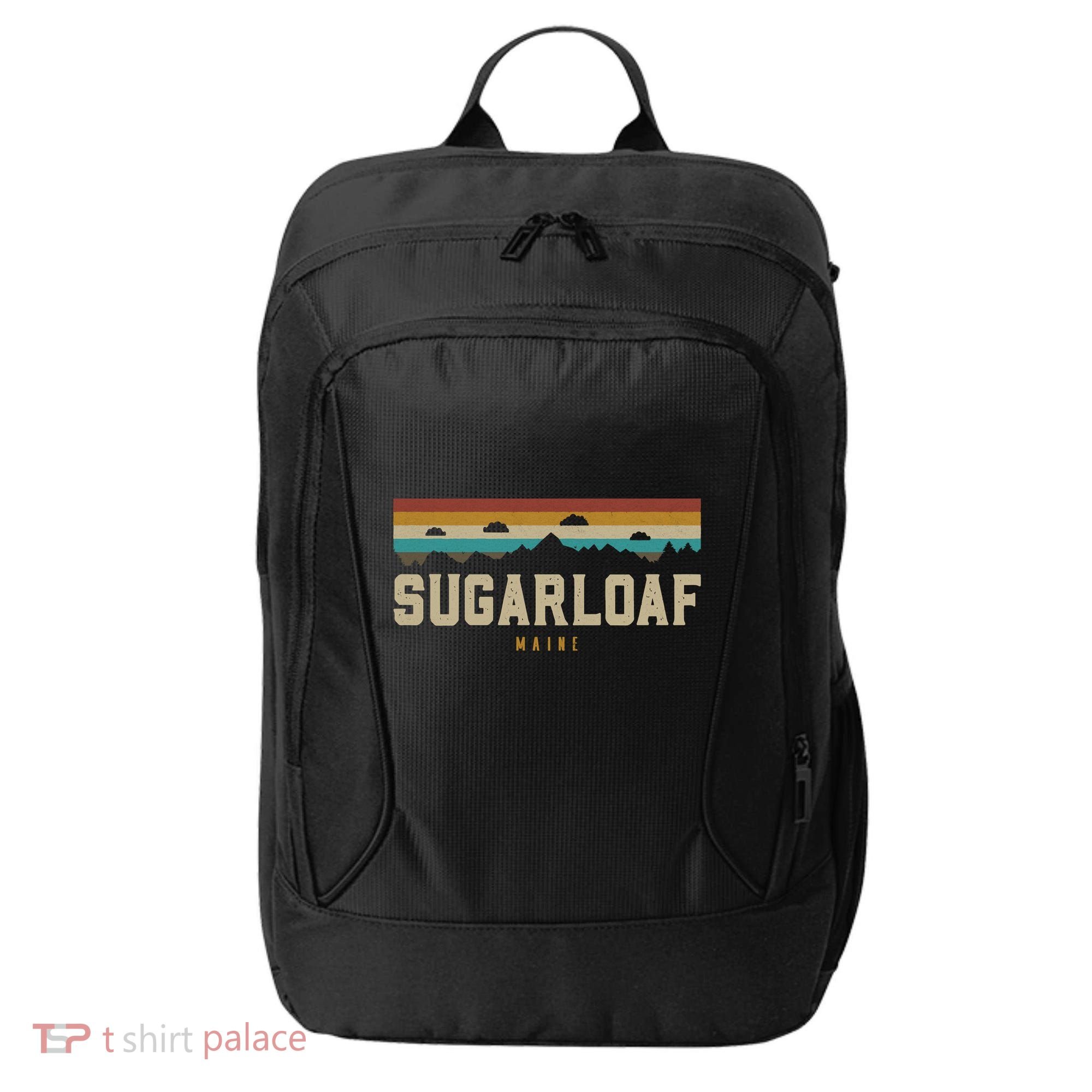 Sugarloaf Mountains Maine Hiking Outdoors Retro City Backpack