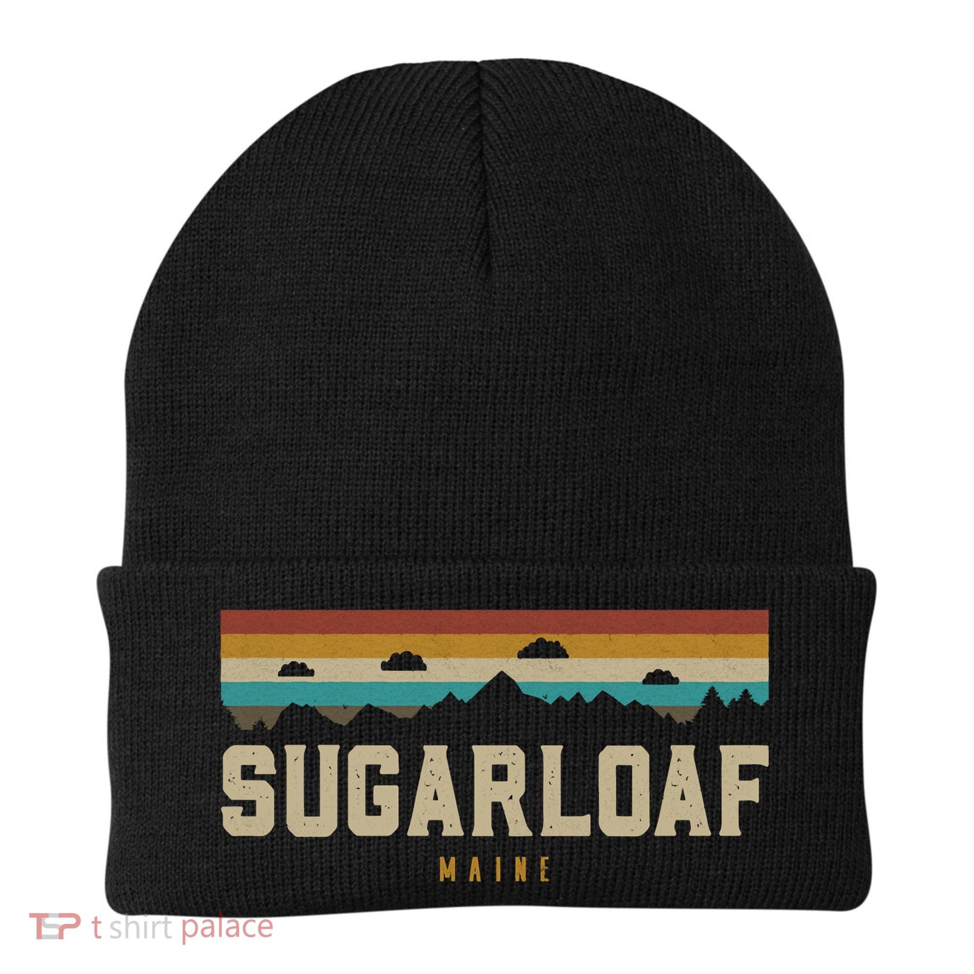 Sugarloaf Mountains Maine Hiking Outdoors Retro Beanie