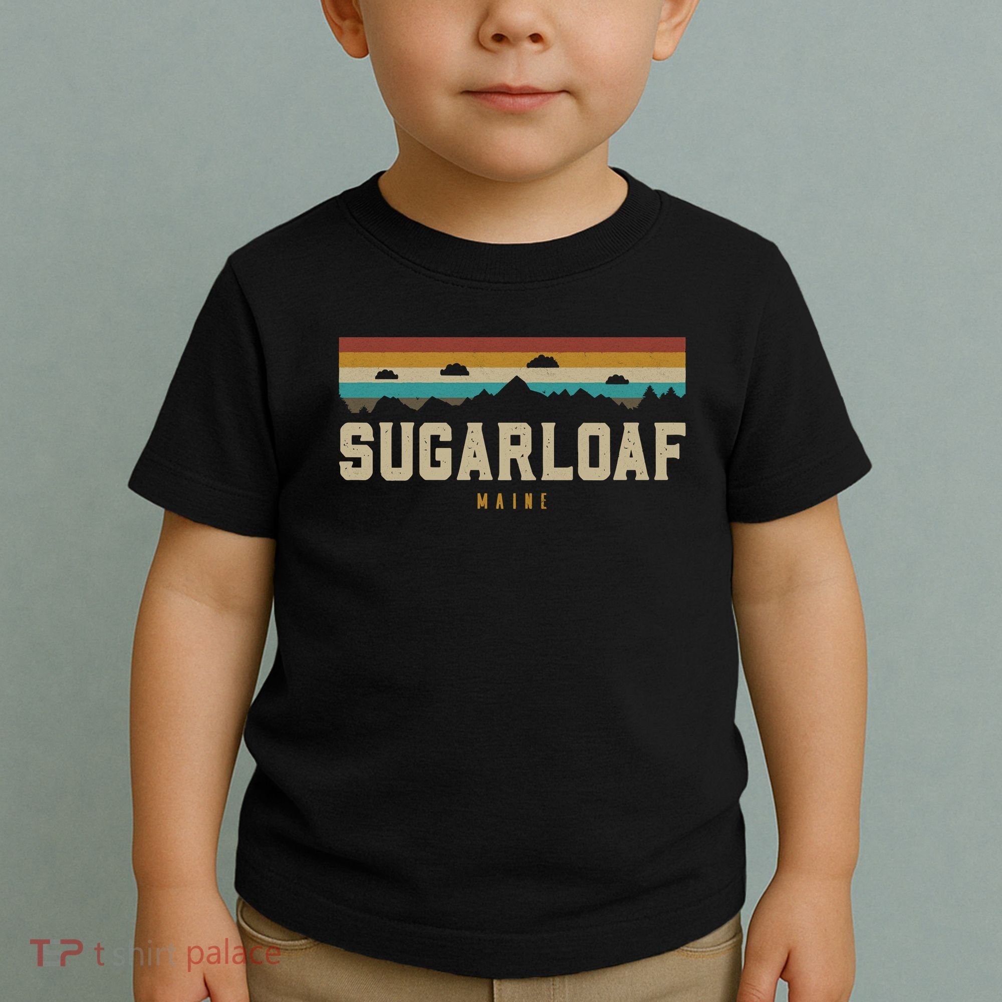 Sugarloaf Mountains Maine Hiking Outdoors Retro Toddler T-Shirt