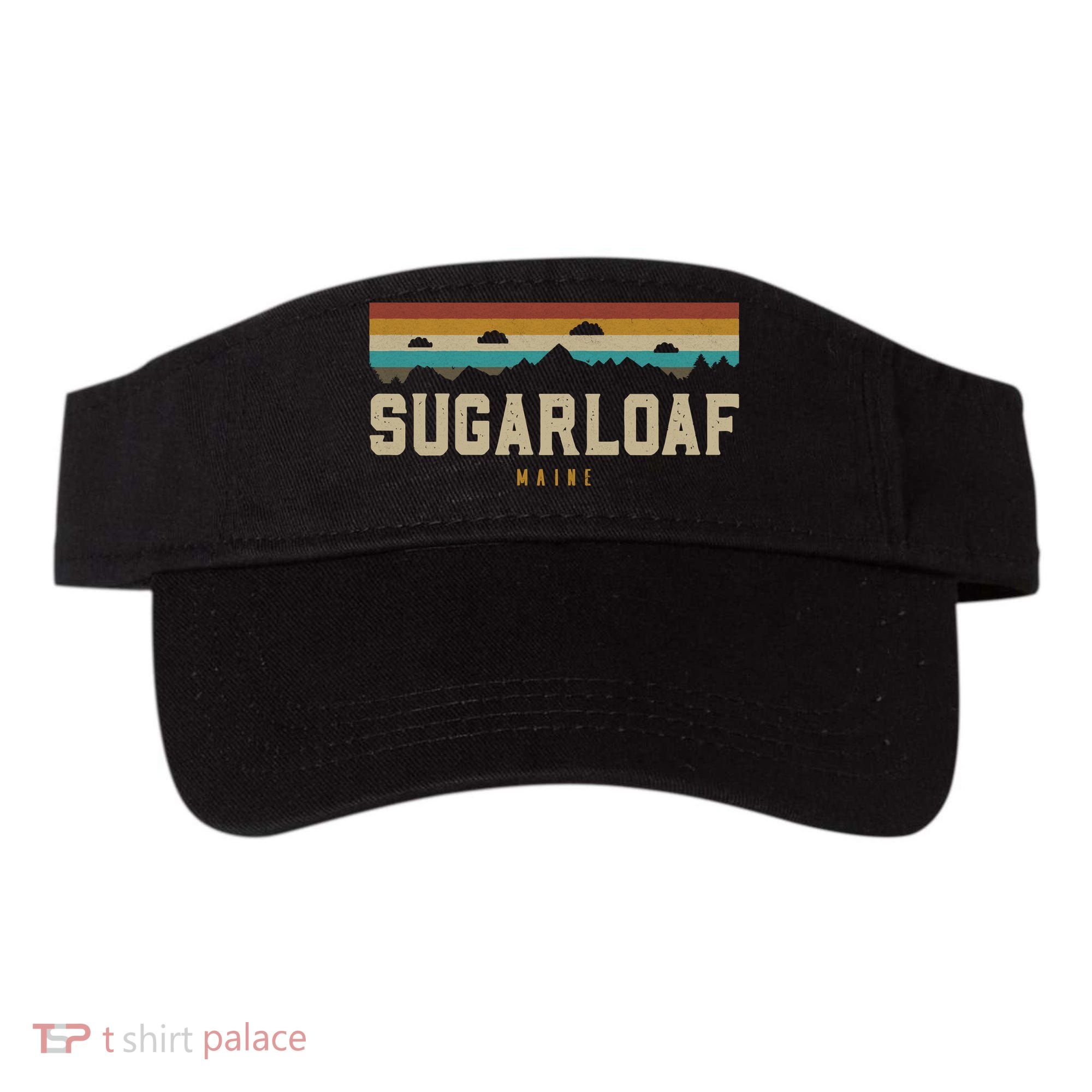 Sugarloaf Mountains Maine Hiking Outdoors Retro Visor