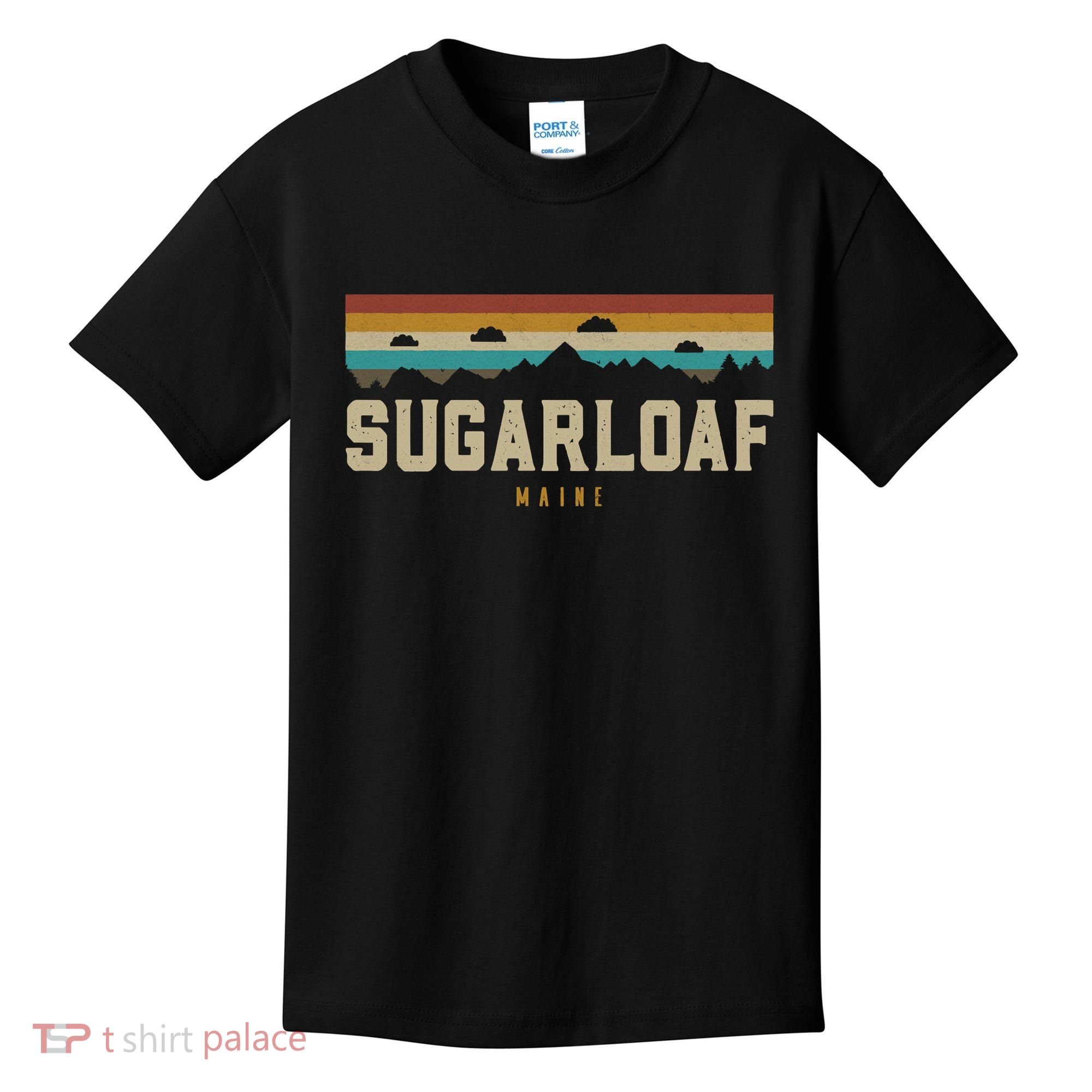 Sugarloaf Mountains Maine Hiking Outdoors Retro Kids T-Shirt
