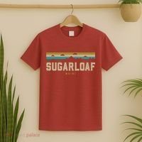 Sugarloaf Mountains Maine Hiking Outdoors Retro T-Shirt thumb 2