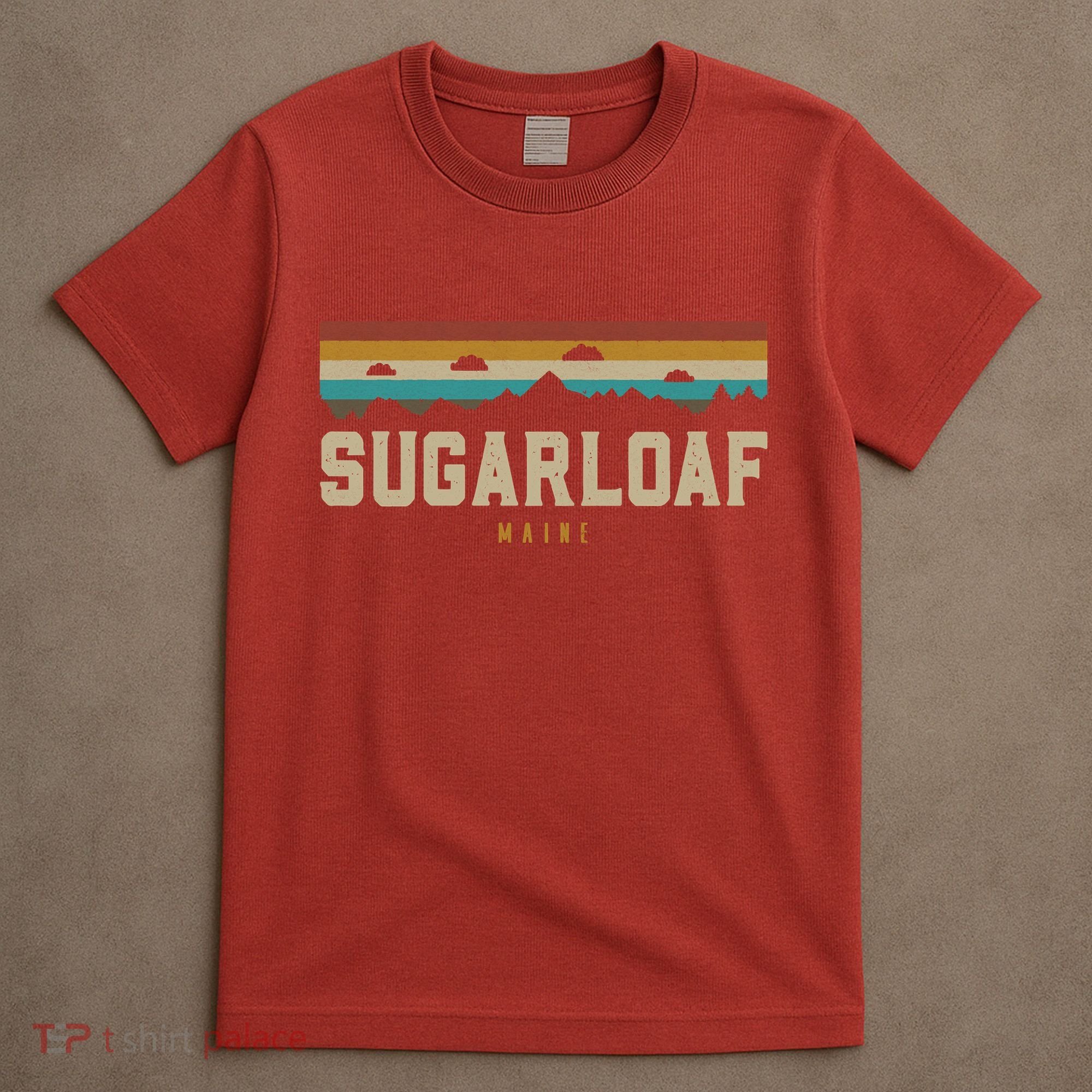 Sugarloaf Mountains Maine Hiking Outdoors Retro T-Shirt