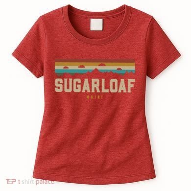 Sugarloaf Mountains Maine Hiking Outdoors Retro Women's T-Shirt