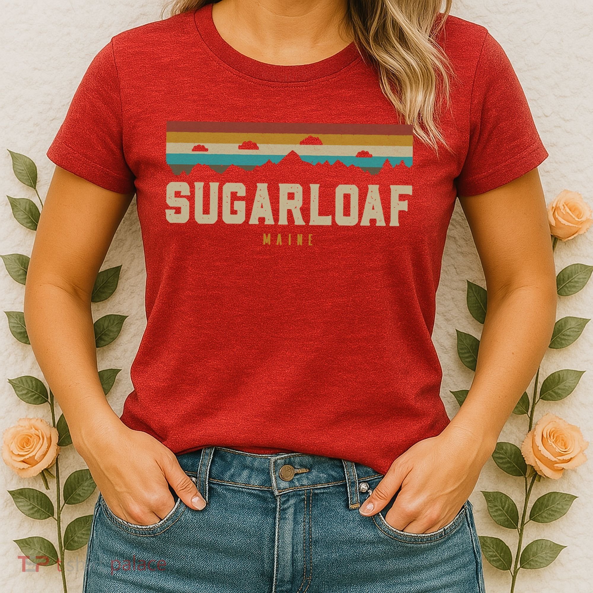 Sugarloaf Mountains Maine Hiking Outdoors Retro Women's T-Shirt