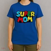 Super Mom Mommio Mommy Funny Color T-Shirt thumb 4