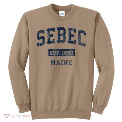 Sebec Maine Me Vintage Established Sweatshirt