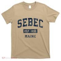 Sebec Maine Me Vintage Established T-Shirt thumb 0