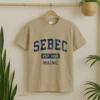 Sebec Maine Me Vintage Established T-Shirt thumb 2