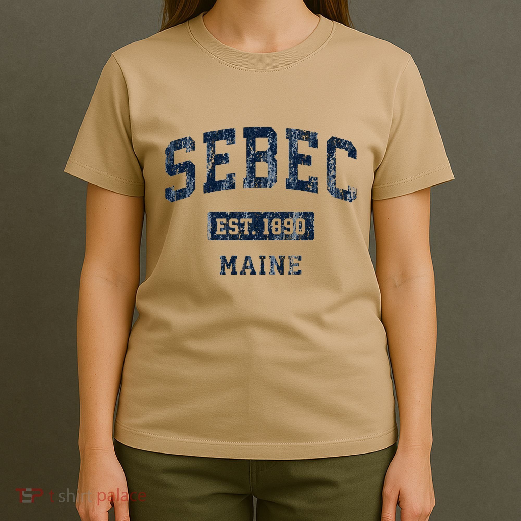 Sebec Maine Me Vintage Established T-Shirt