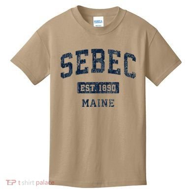 Sebec Maine Me Vintage Established Kids T-Shirt
