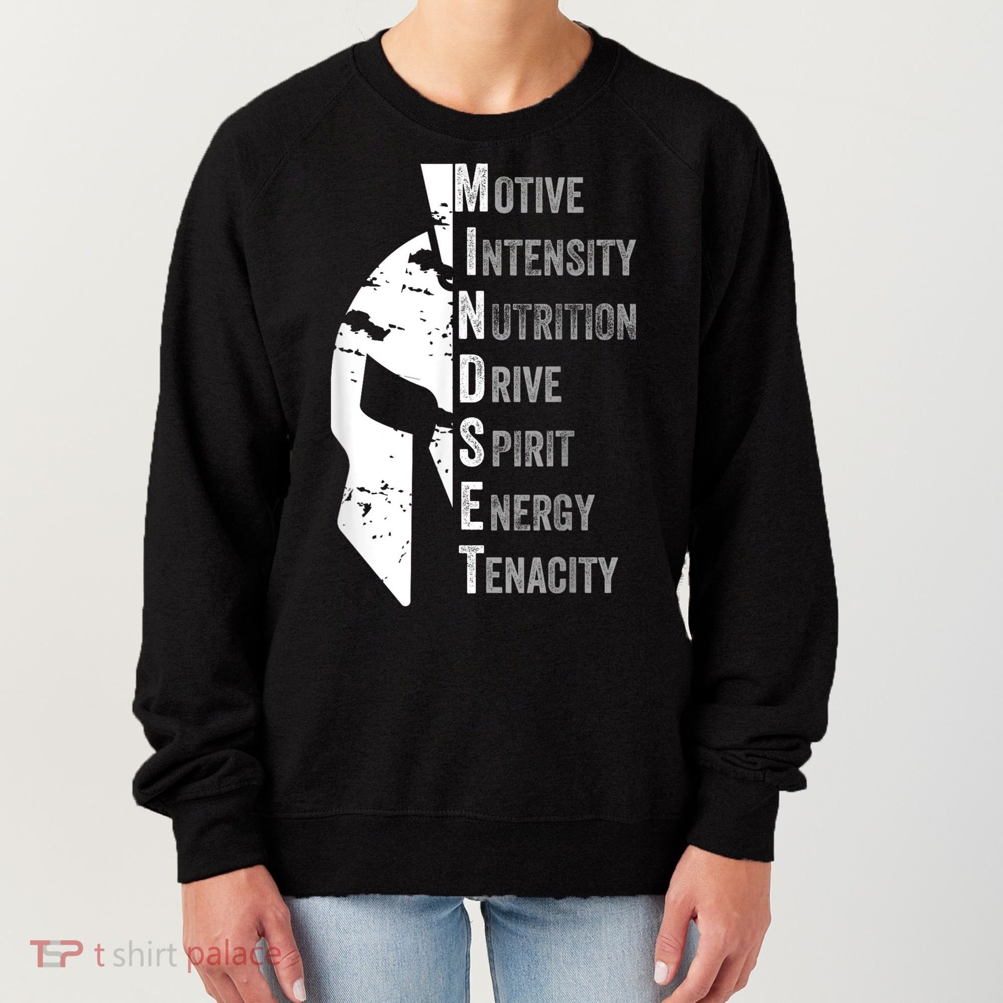 Spartan Mindset Motivational Inspirational Quote Graphic Women's Sweatshirt