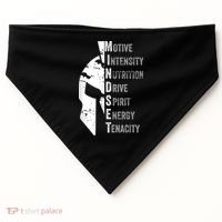 Spartan Mindset Motivational Inspirational Quote Graphic USA-Made Doggie Bandana thumb 0