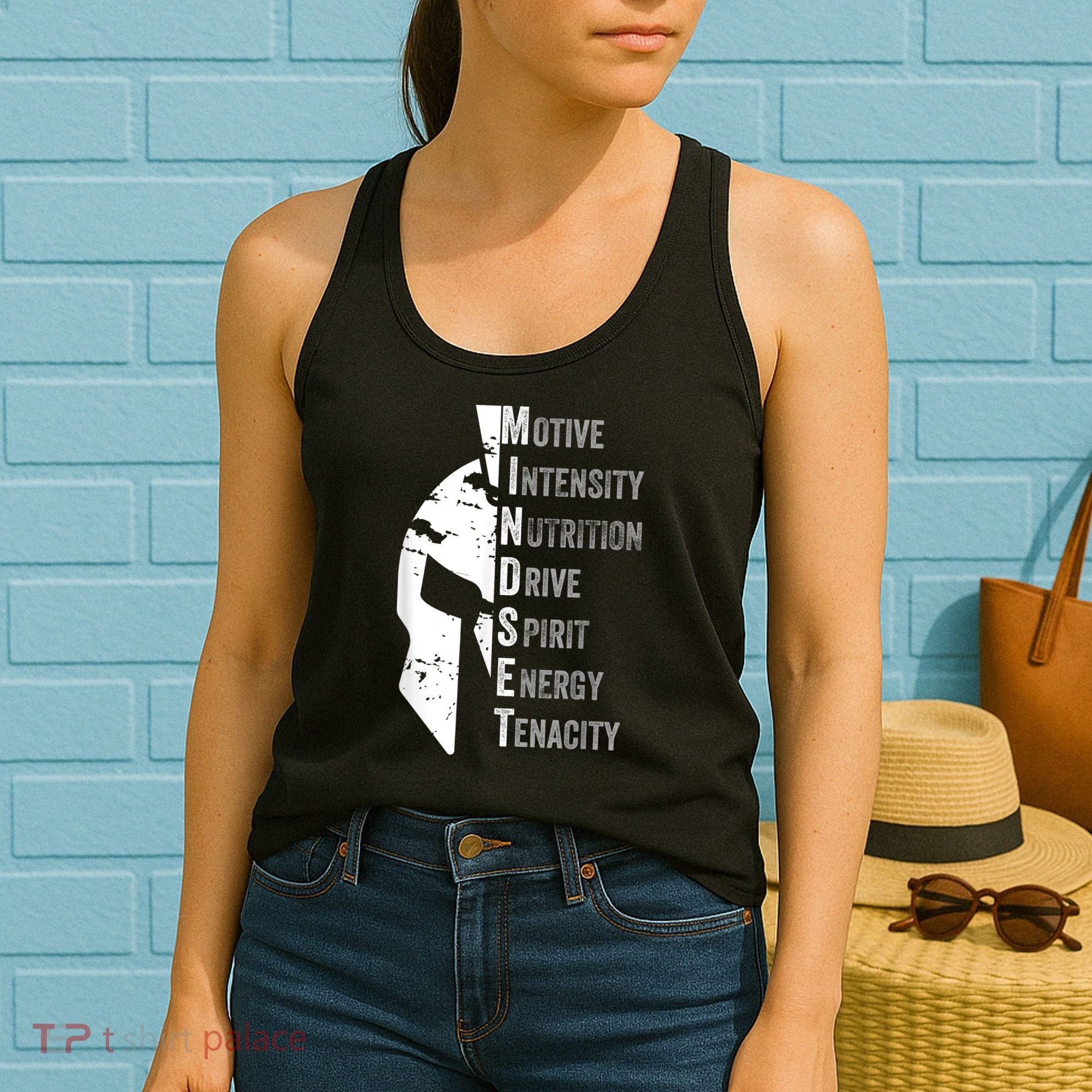 Spartan Mindset Motivational Inspirational Quote Graphic Women's Tank Top