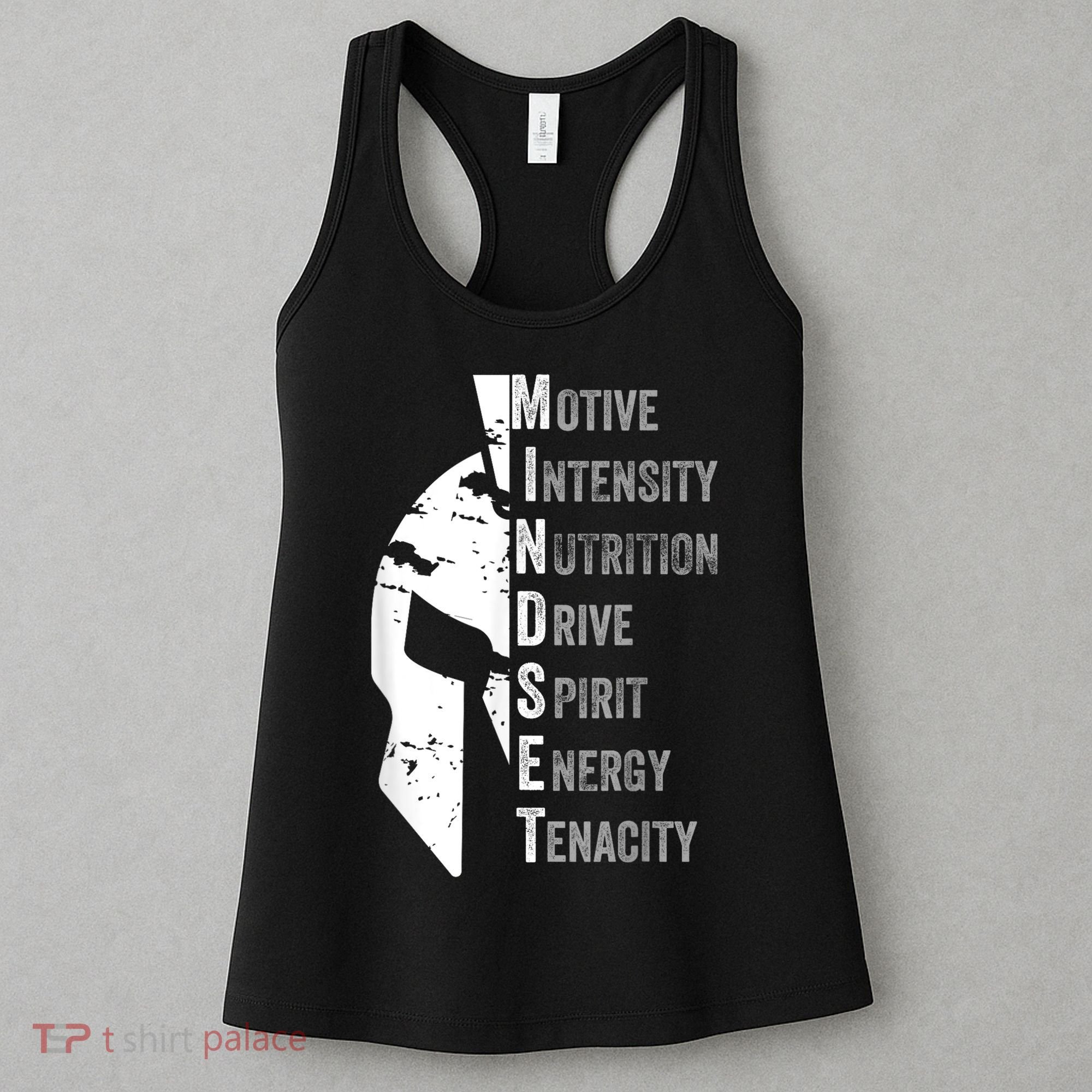 Spartan Mindset Motivational Inspirational Quote Graphic Women's Tank Top