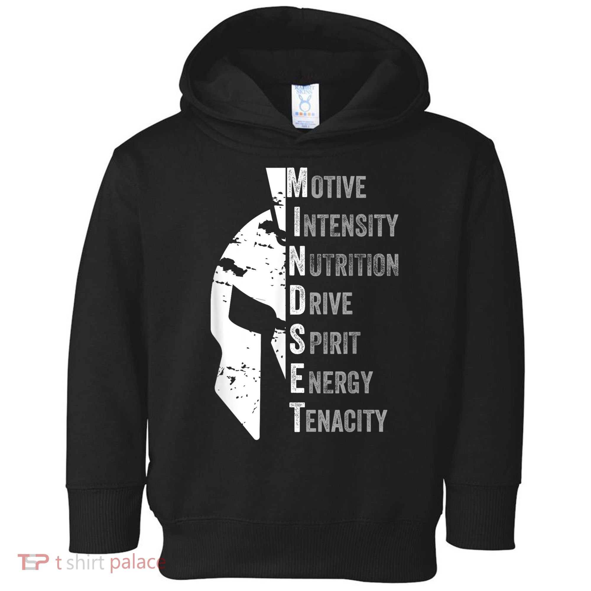 Spartan Mindset Motivational Inspirational Quote Graphic Toddler Hoodie