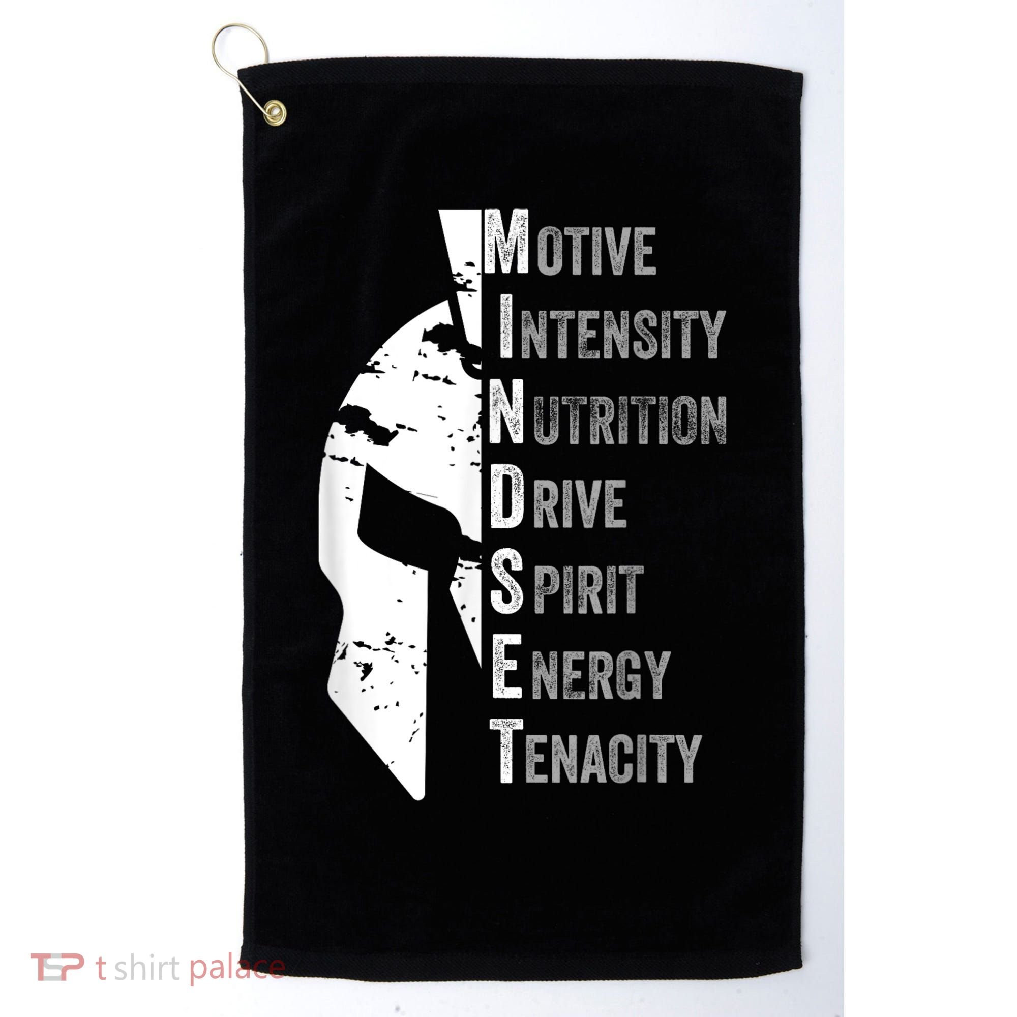 Spartan Mindset Motivational Inspirational Quote Graphic Golf Towel