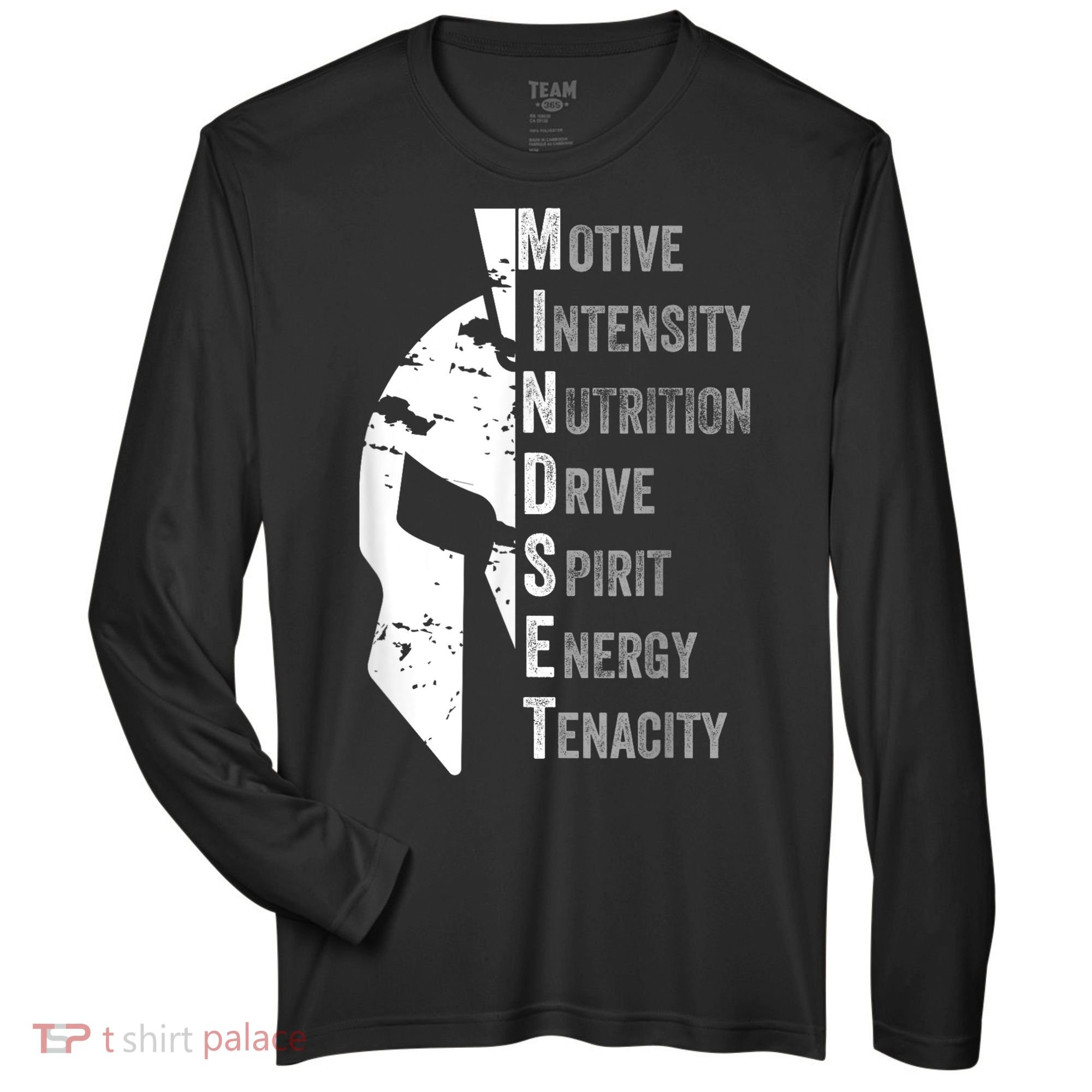 Spartan Mindset Motivational Inspirational Quote Graphic Zone Performance Long-Sleeve T-Shirt