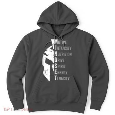 Spartan Mindset Motivational Inspirational Quote Graphic Hoodie