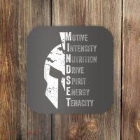 Spartan Mindset Motivational Inspirational Quote Graphic Coaster thumb 0