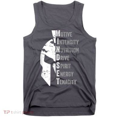Spartan Mindset Motivational Inspirational Quote Graphic Tank Top