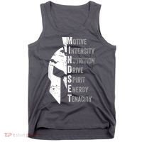 Spartan Mindset Motivational Inspirational Quote Graphic Tank Top thumb 0
