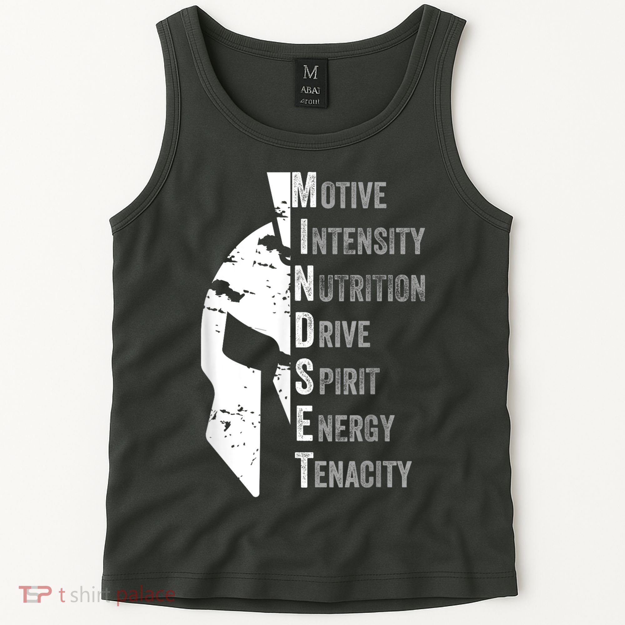 Spartan Mindset Motivational Inspirational Quote Graphic Tank Top