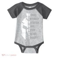Spartan Mindset Motivational Inspirational Quote Graphic Infant Baby Jersey Bodysuit thumb 0